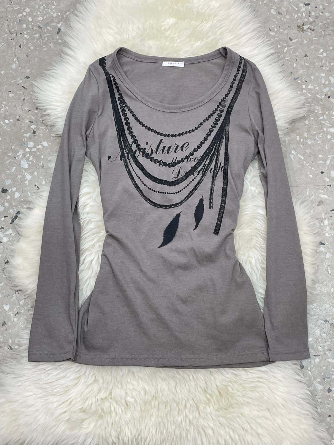 y2k 카키 네크리스 슬리브 상품이미지1