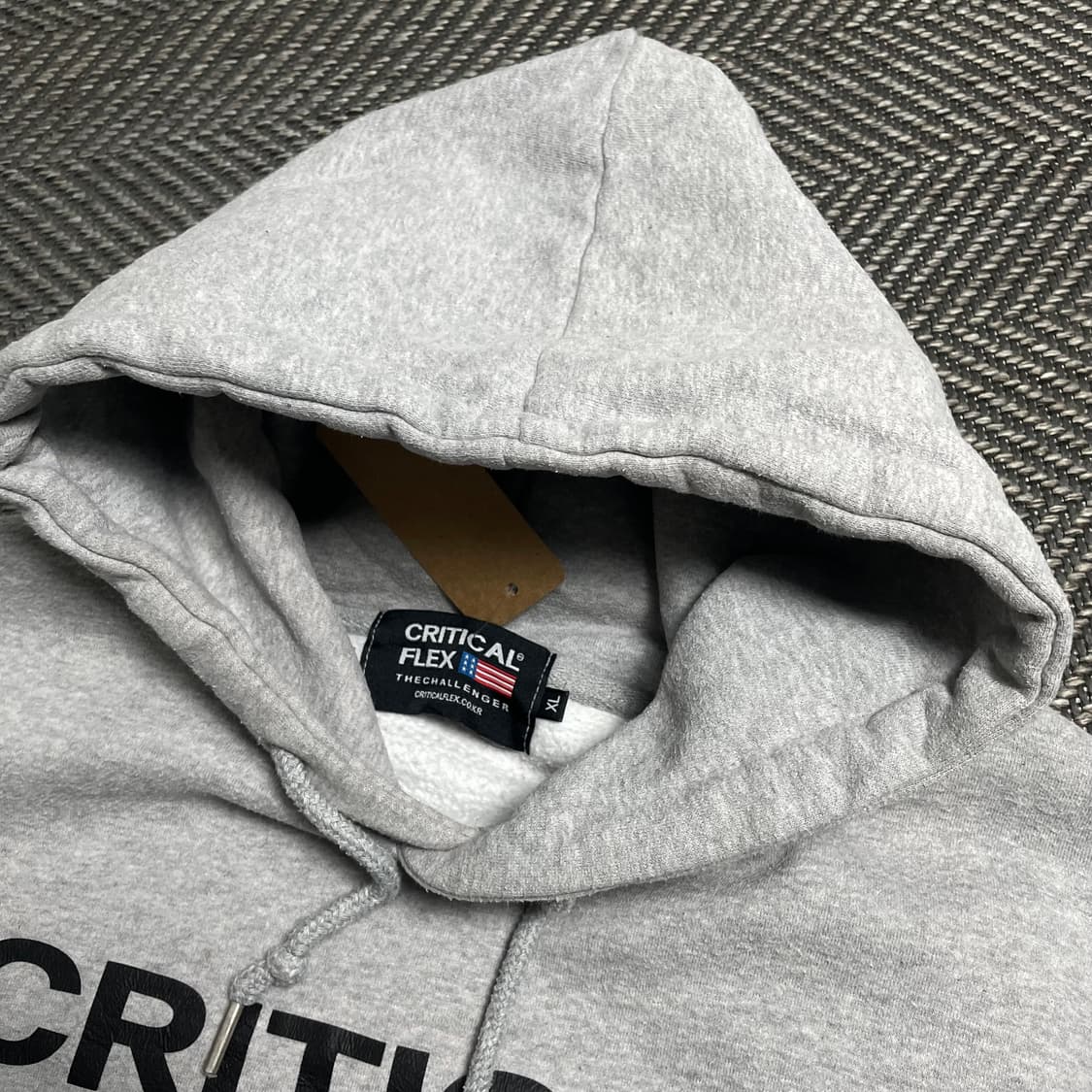 크리티컬플렉스 USA 성조기 빅로고 박시핏 후드 티셔츠y 5337 상품이미지6