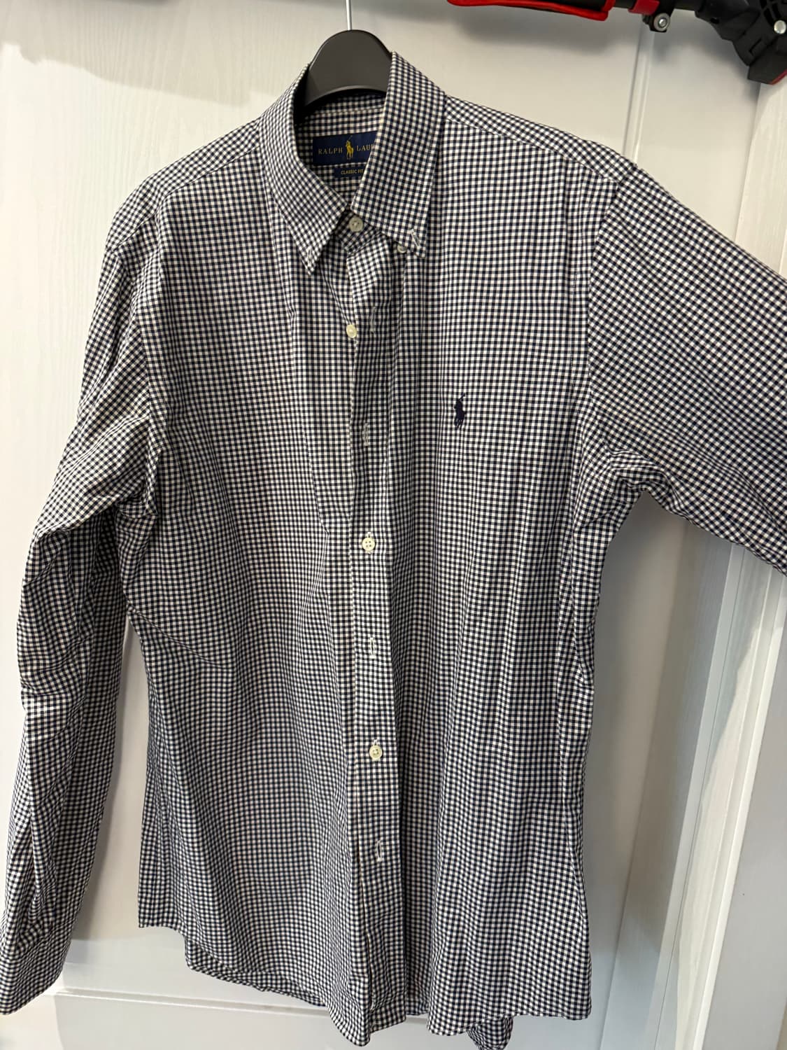 폴로 깅엄체크 셔츠 s 상품이미지2
