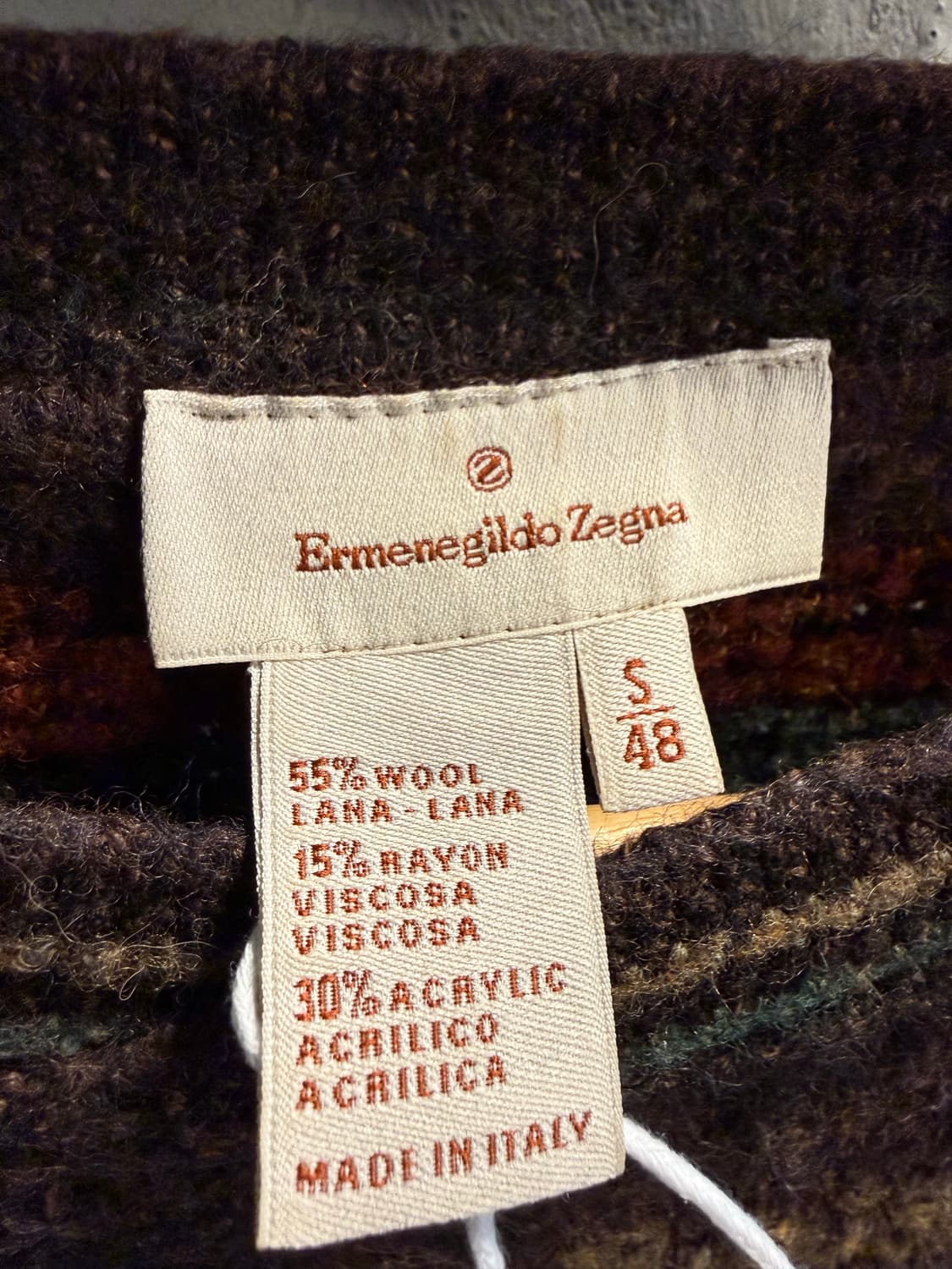 에르메네질도 제냐 ZEGNA 스트라이프 울 니트 S 상품이미지5