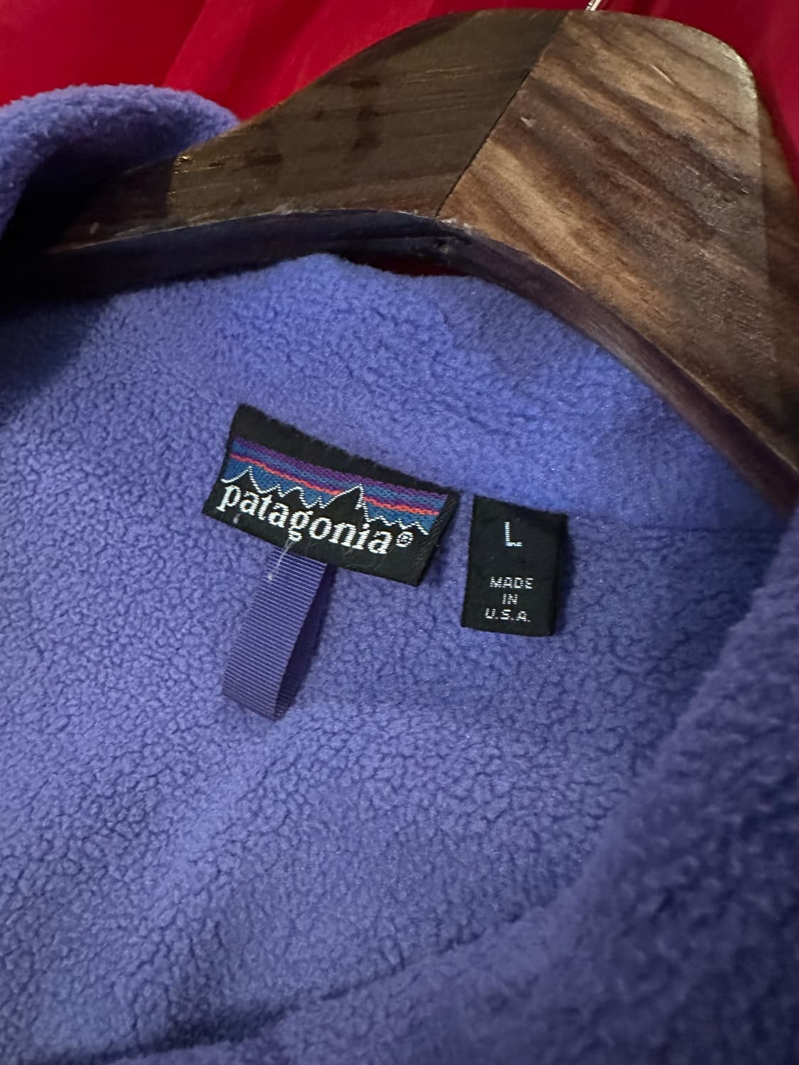 90s USA 빈티지 파티고니아 쉘드 자켓 레드 상품이미지5