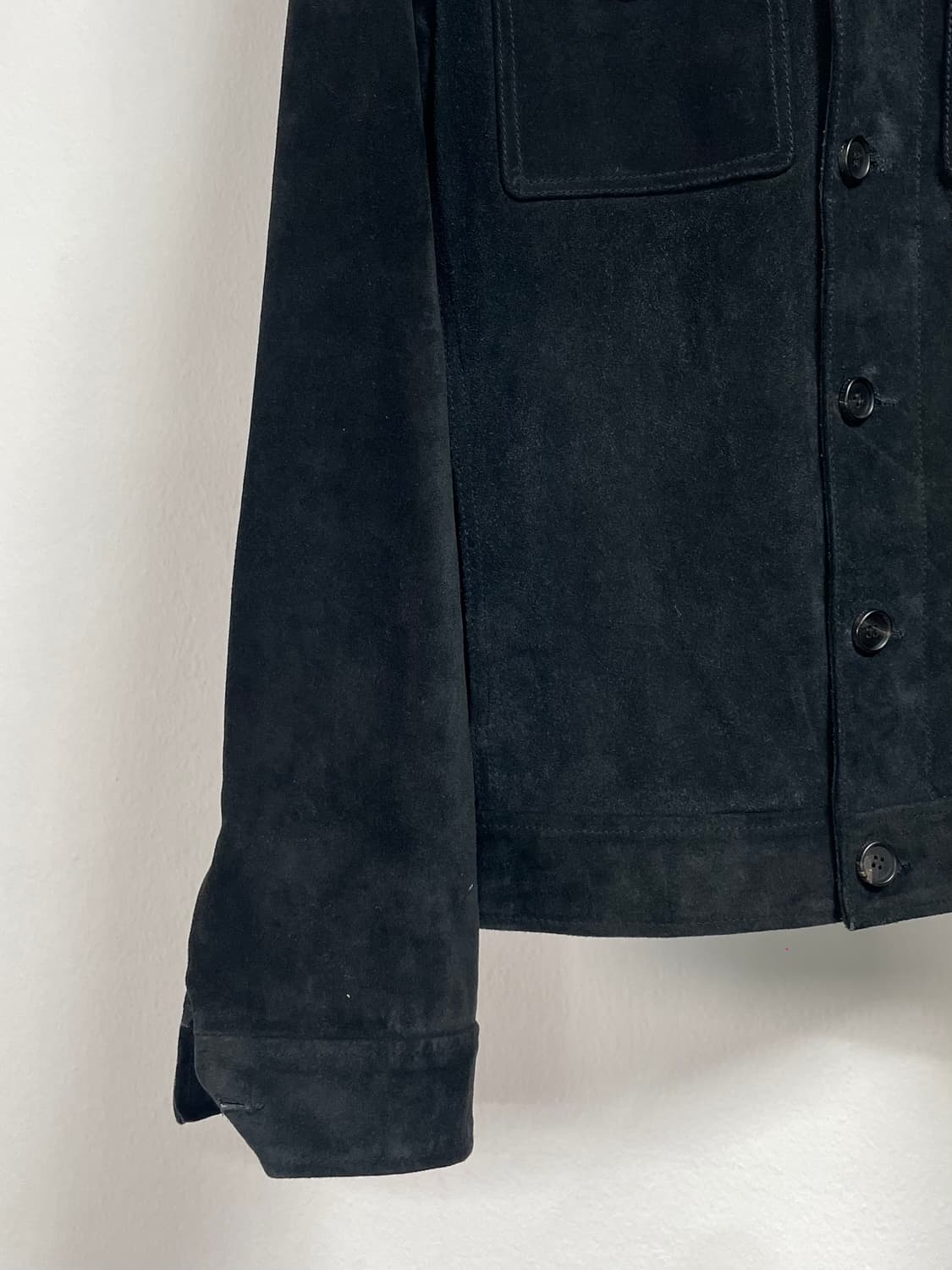 올세인츠 검정 스웨이드 트러커자켓 (on.376)   상품이미지4