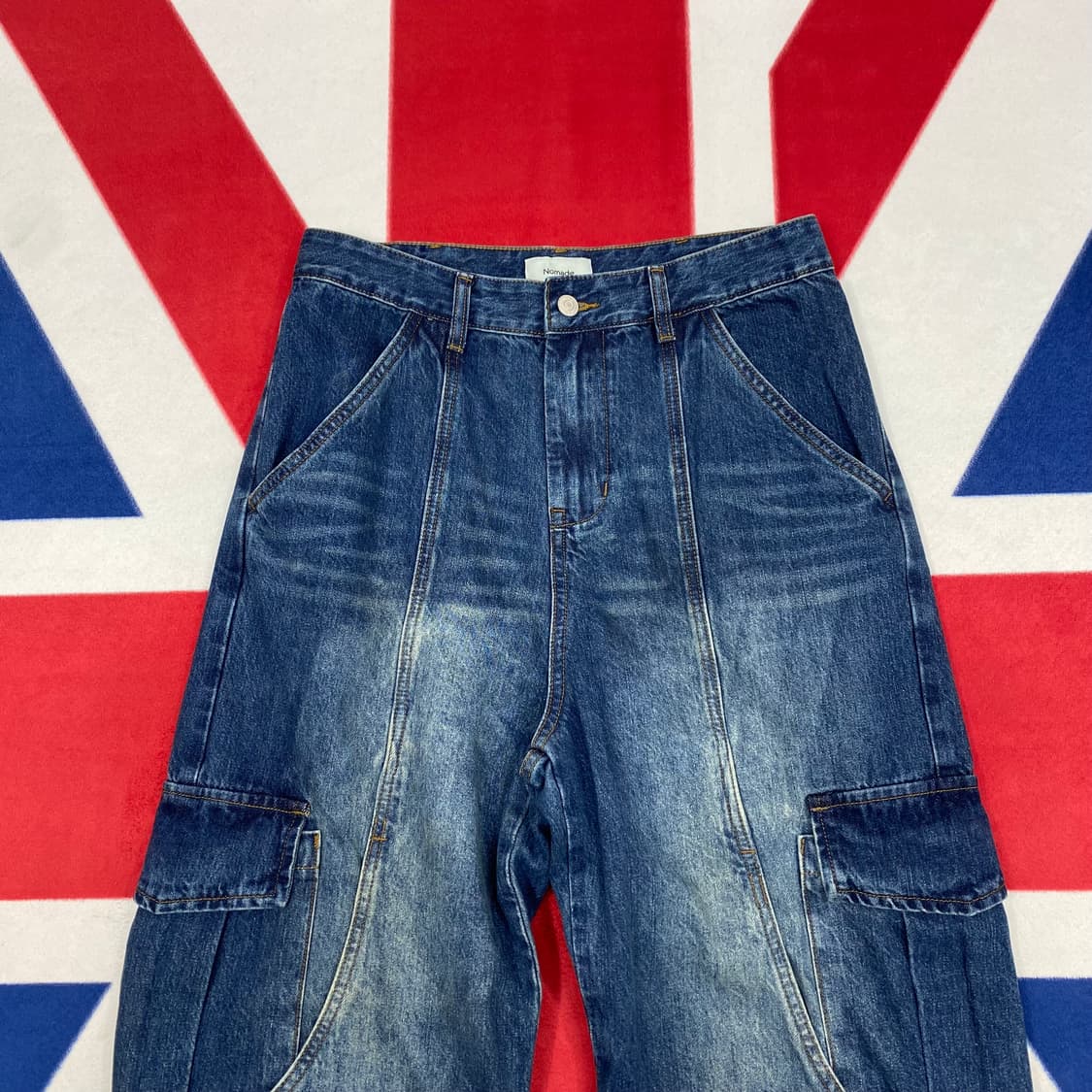 와이드 카고 데님팬츠 M 상품이미지2