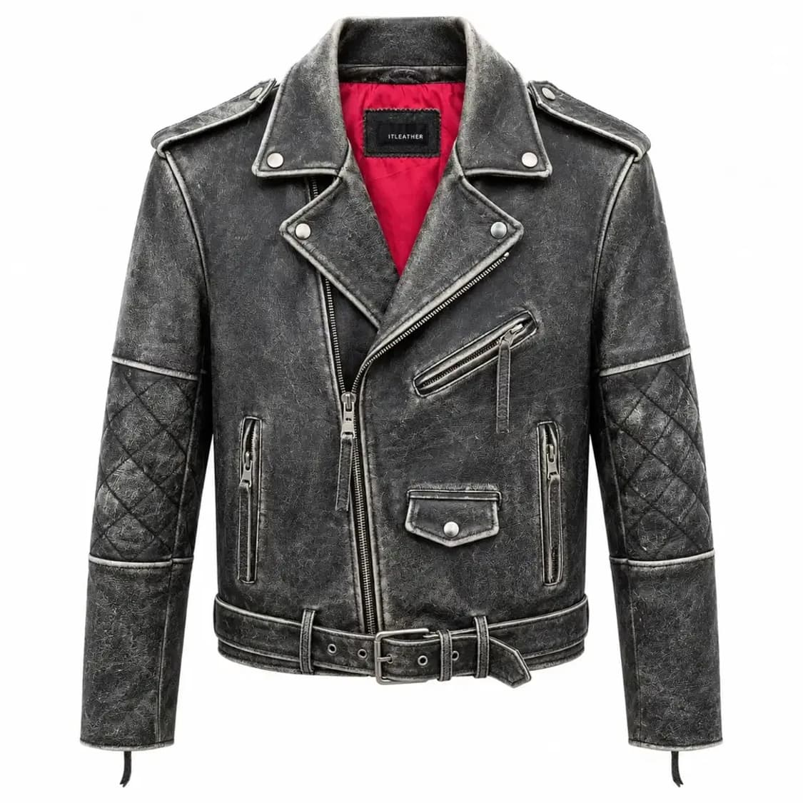 ITLEATHER 빈티지 레더 자켓 100 상품이미지1