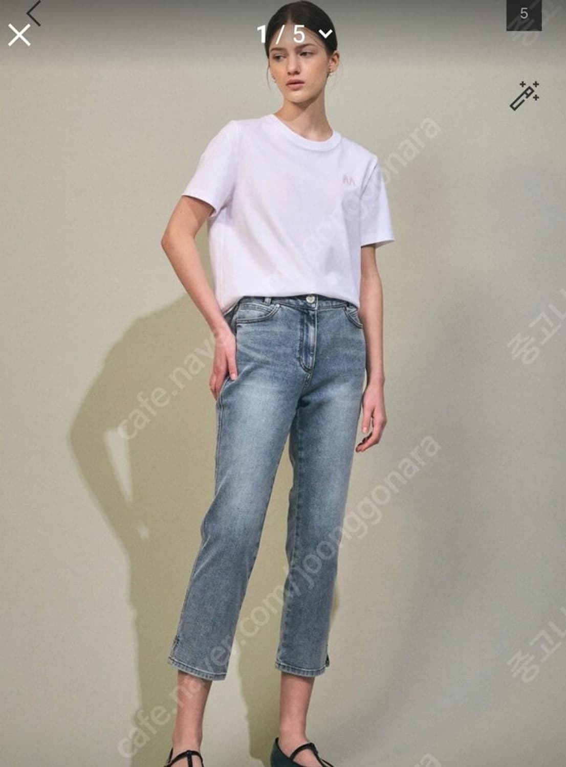 한섬 마인 2024 워싱 스트레이트 데님 팬츠 67-98사이즈 상품이미지2