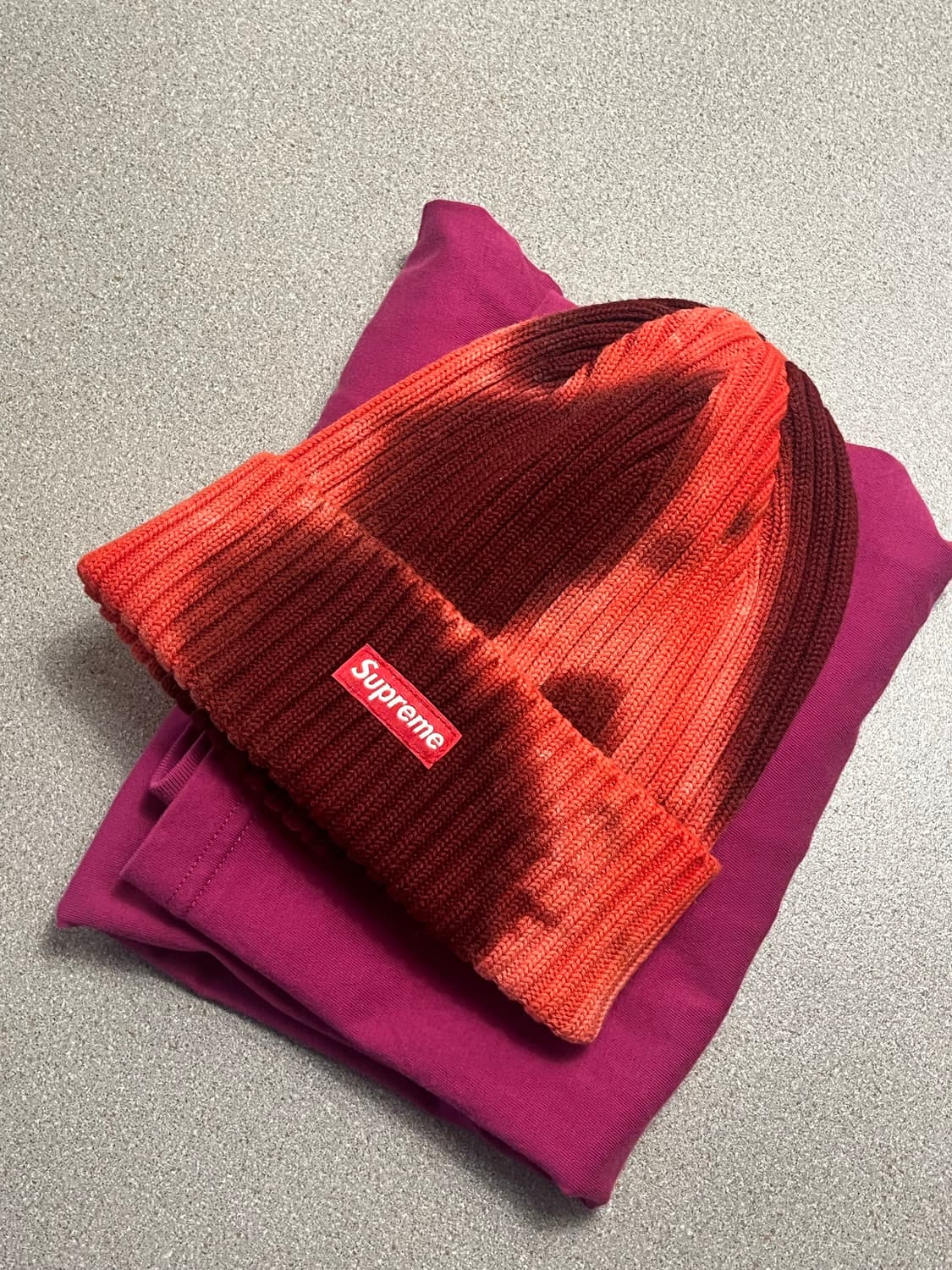 슈프림 비니(오버다이드 비니 레드) 새제품 상품이미지2