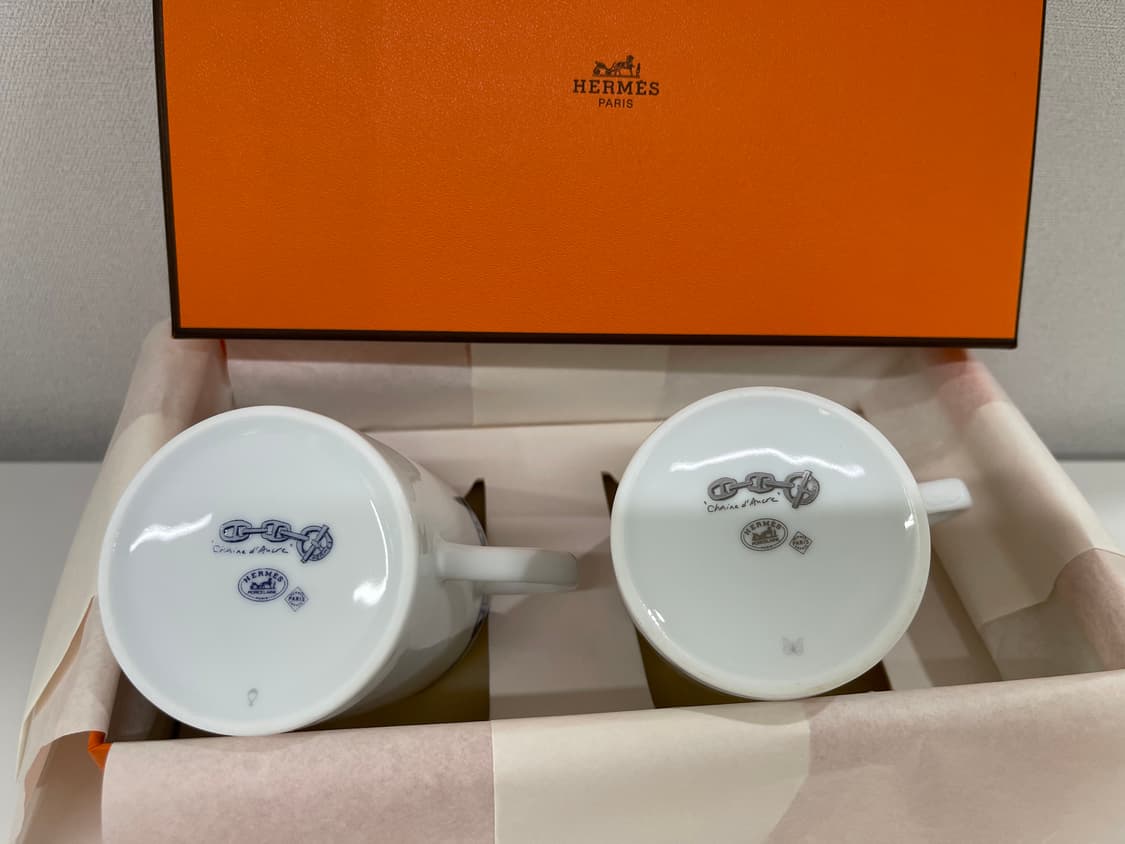 에르메스 샹달 블루, 플래티넘 머그컵 2P 세트 HERMES 상품이미지5