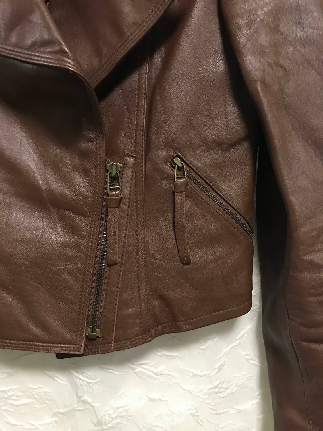 빈티지 쉽스킨 양가죽 스터드 리얼 레더 자켓 상품이미지7