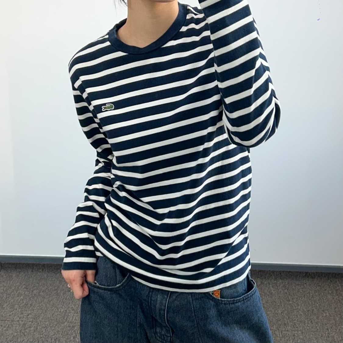 Lacoste 라코스테 네이비 스트라이프 롱슬리브 상품이미지2