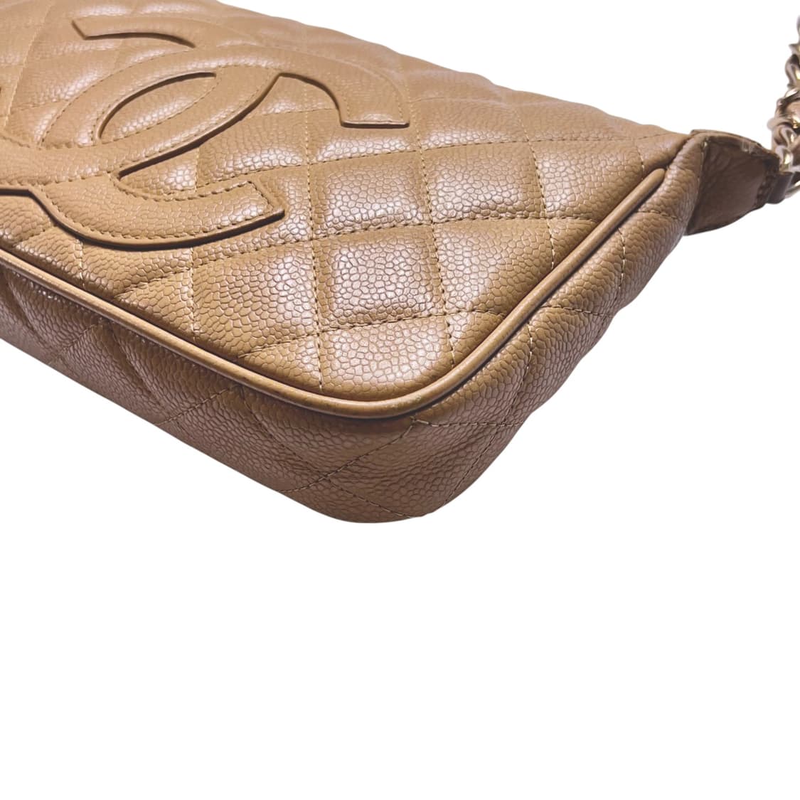 샤넬 클래식 캐비어 베이지 포쉐트 상품이미지4