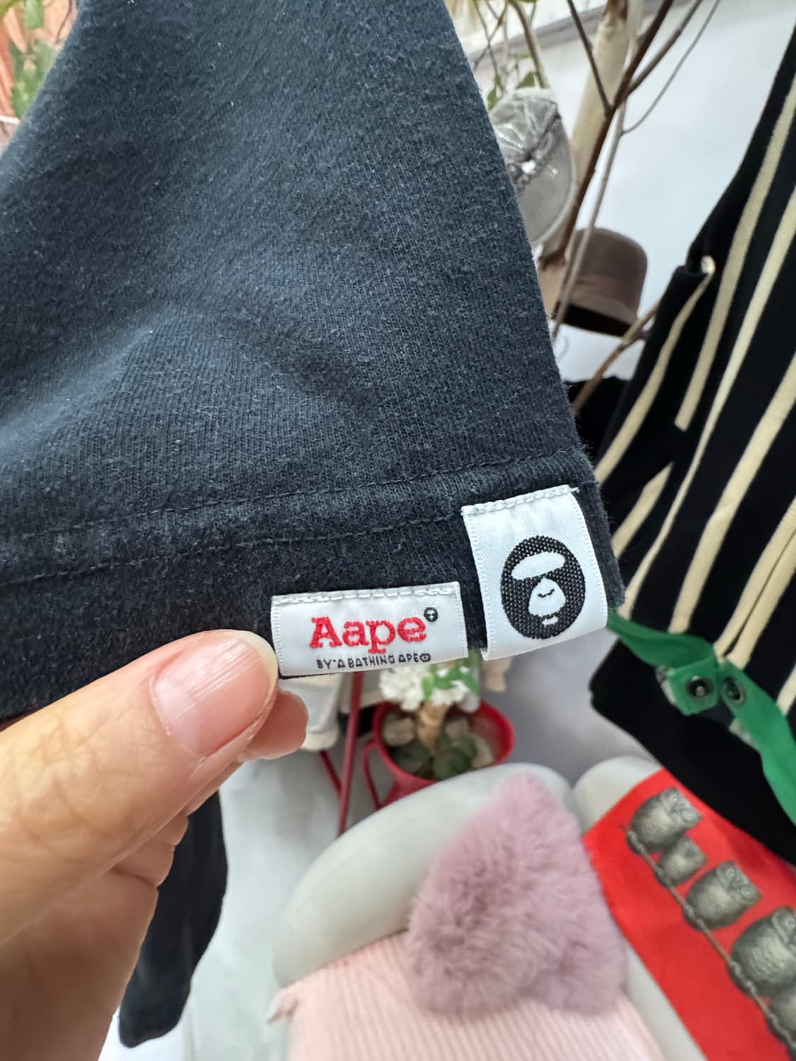 🧥 AAPE에이프 바이 어 베이프 카모헤드 그래픽 티셔츠 (Black) 상품이미지10