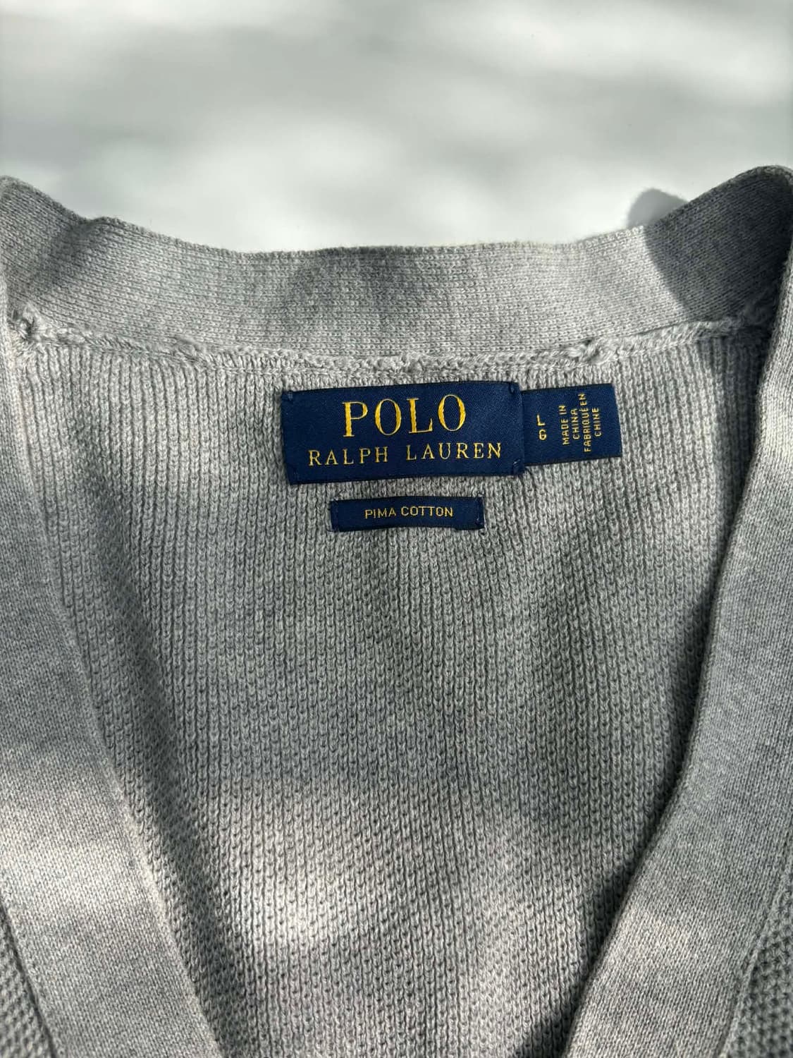 [L] 폴로 랄프로렌 피마코튼 그레이 니트 가디건 상품이미지5