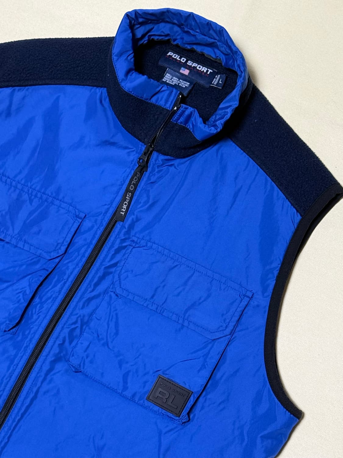 폴로 스포츠 나일론 오버레이 플리스 베스트 90s 상품이미지2