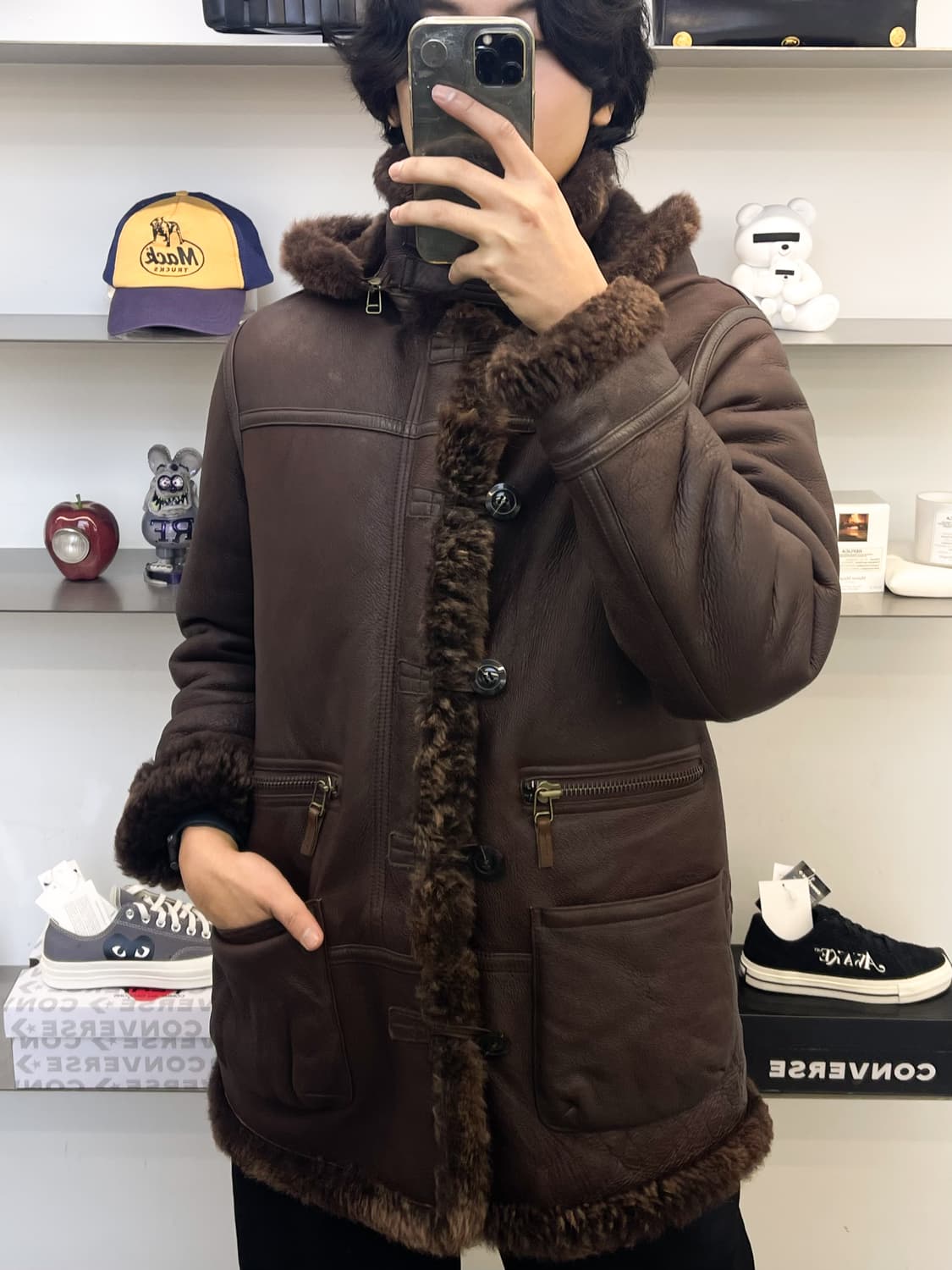 U.S Army U.S.A.F 타입 B-7 플라이트 램스킨 파카 상품이미지2