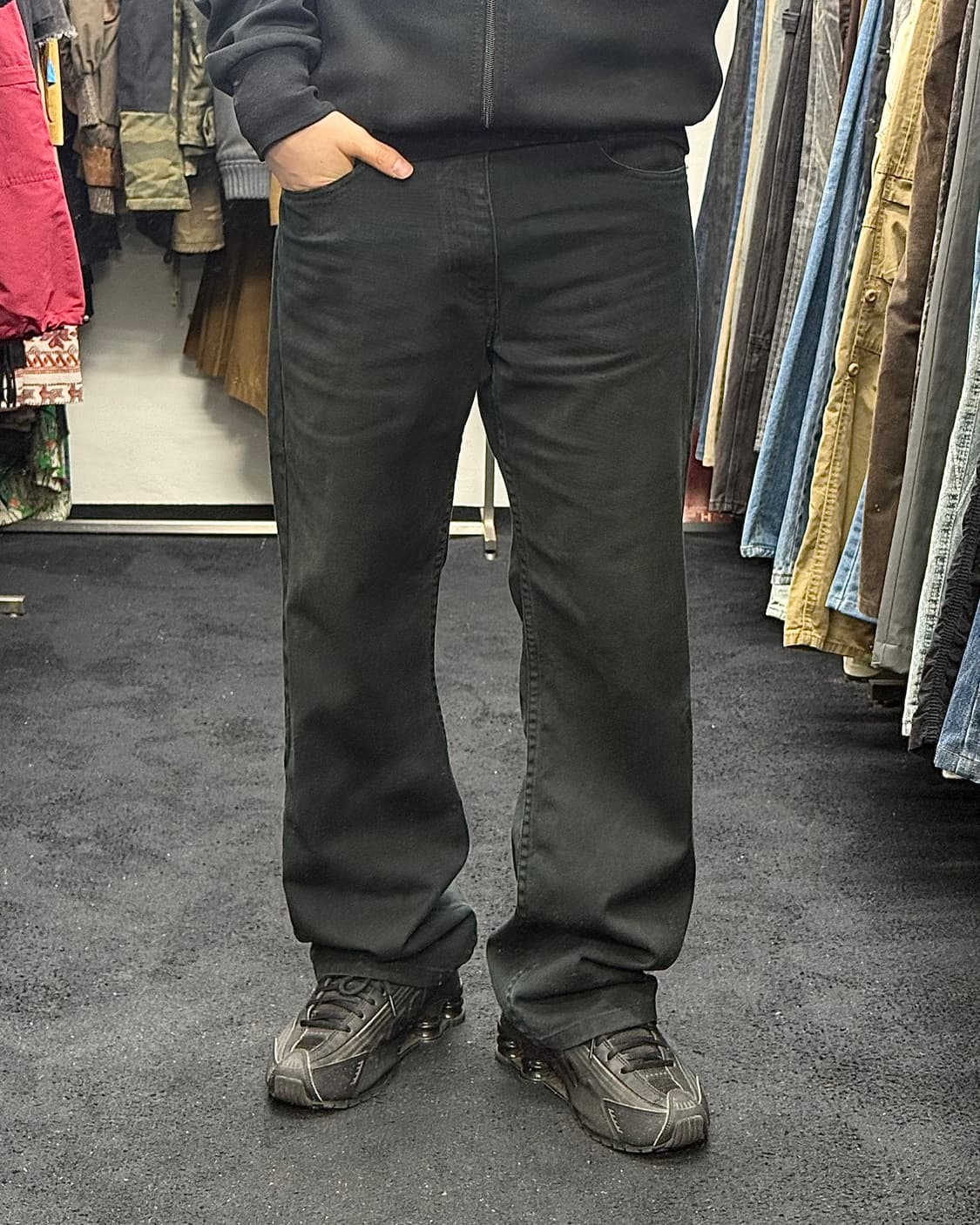 리바이스 512 세미 와이드 팬츠 바지 32 블랙 워크 화이트탭 빈티지 상품이미지1