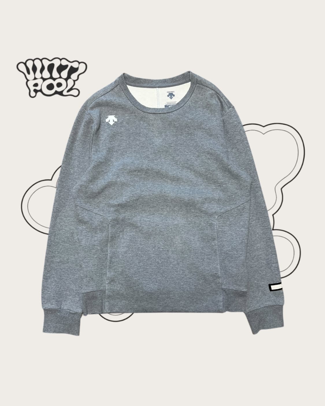 데상트 맨투맨 M 그레이 상품이미지1