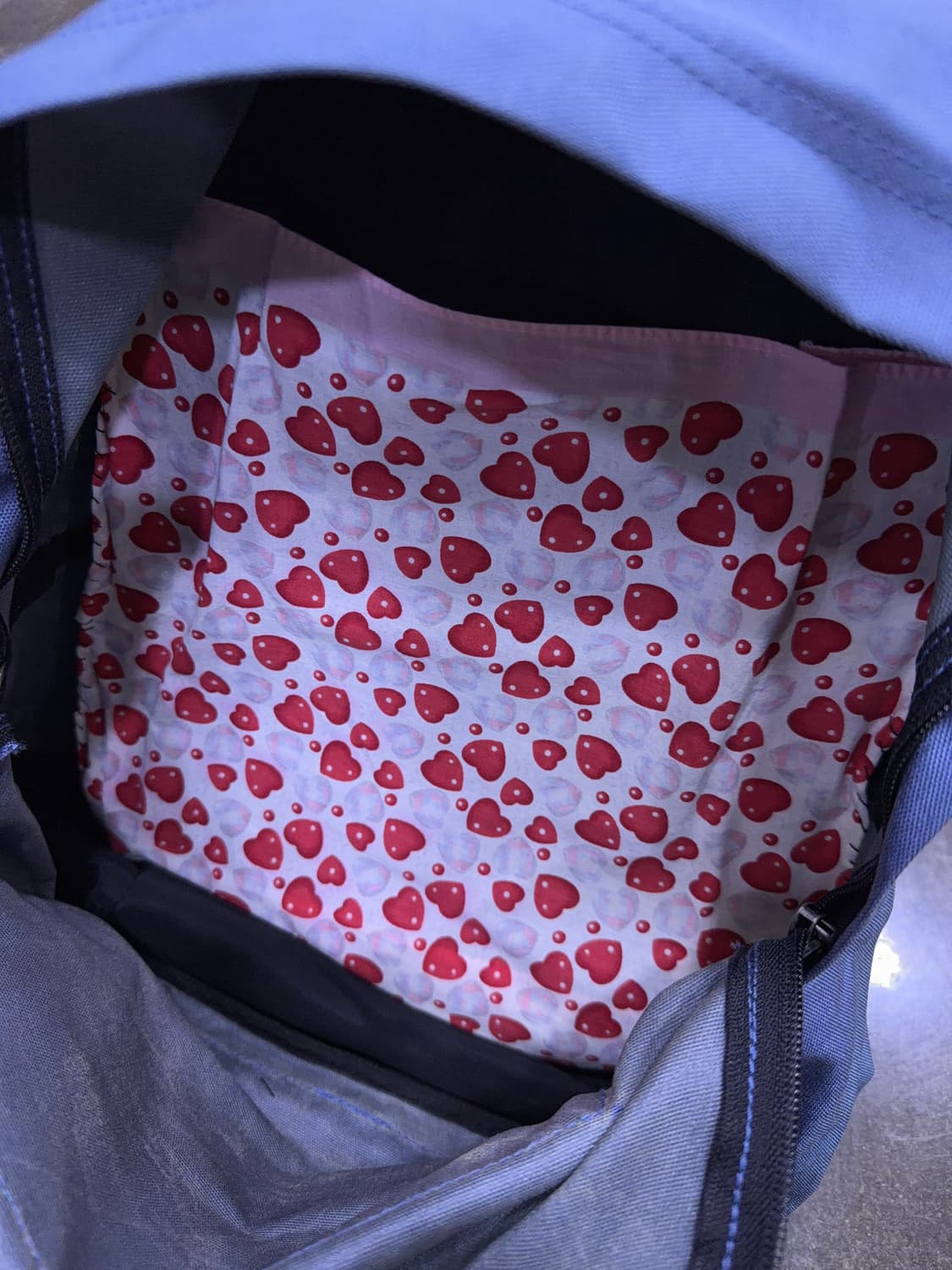 이스트팩 럭색 가죽 배색 블루 백팩 상품이미지9