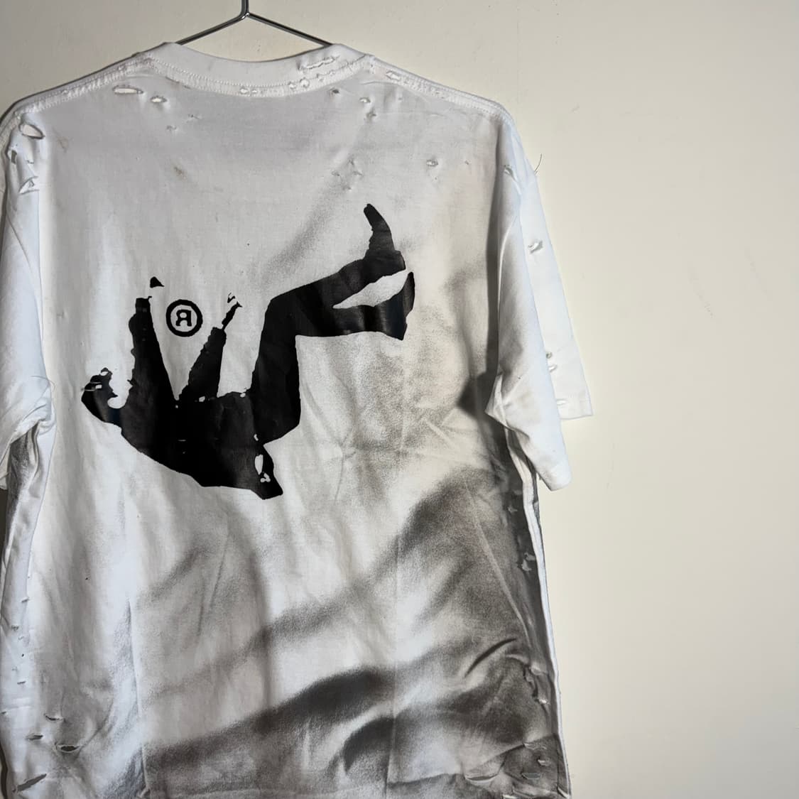 빈티지 무드 릭오웬스 칸예웨스트 제작 디스트로이드 데미지 반팔  상품이미지8