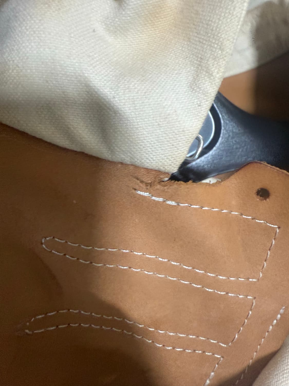 (M)꼼데가르송 05ss 레더 레이스업 봄버 웨스턴 자켓 상품이미지8