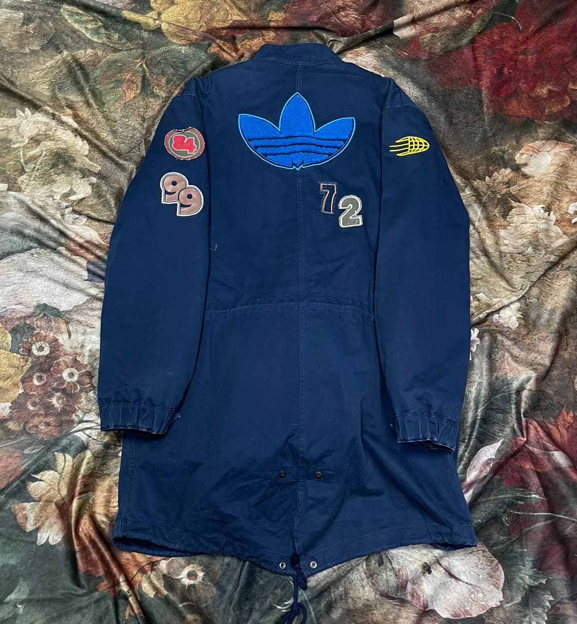 아디다스 빈티지 빅로고 네이비 피쉬테일파카 105 상품이미지3