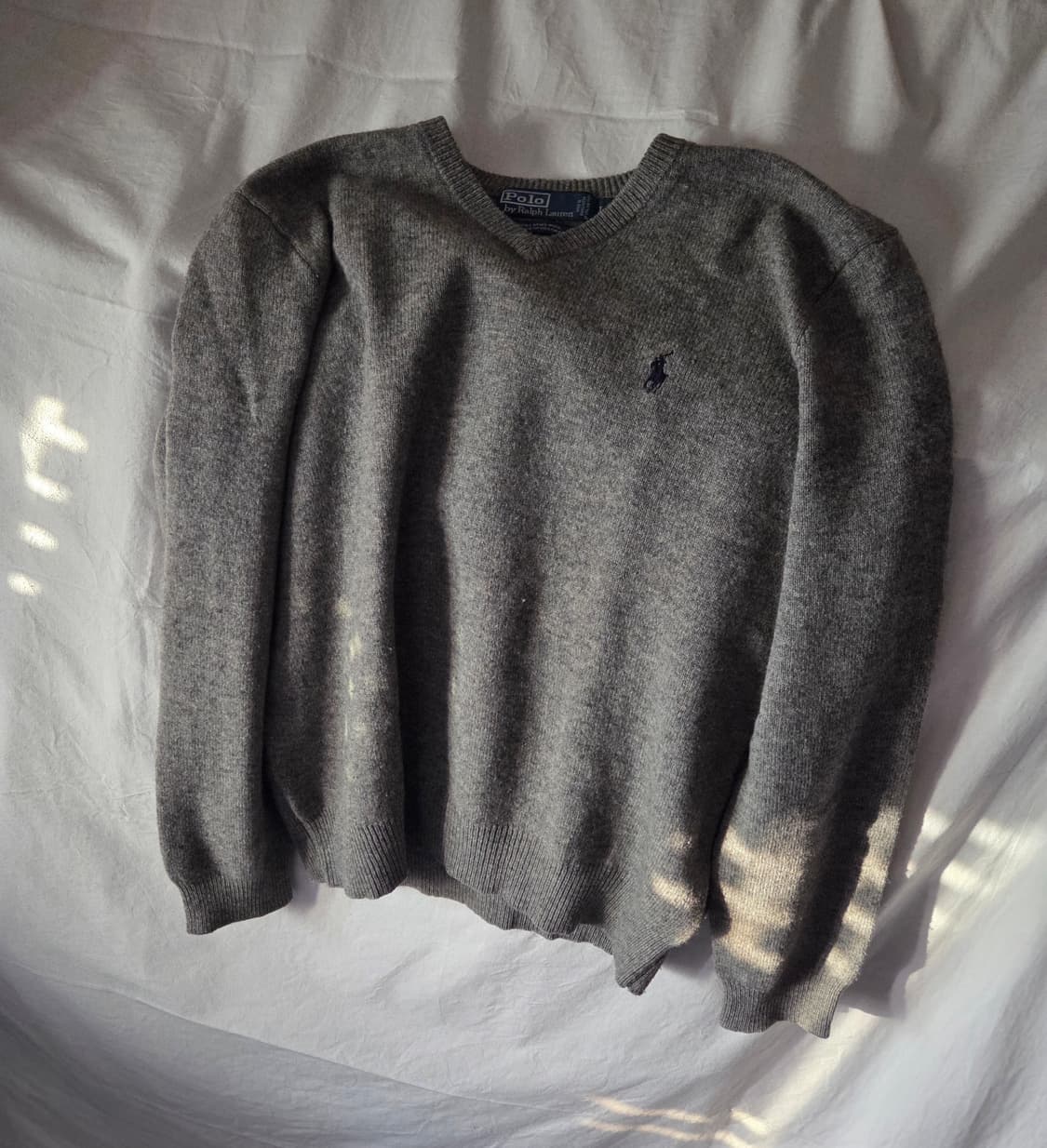 폴로랄프로렌 브이넥 니트 그레이 L 상품이미지2