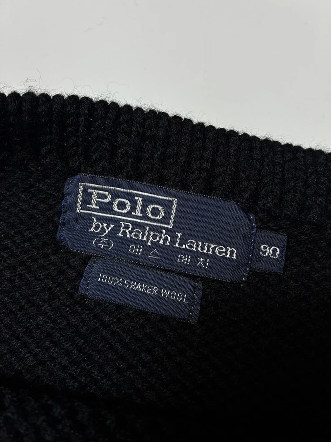 폴로 랄프로렌 80's 헤비 울 엠브로이드 보트넥 니트 PN8950 상품이미지6