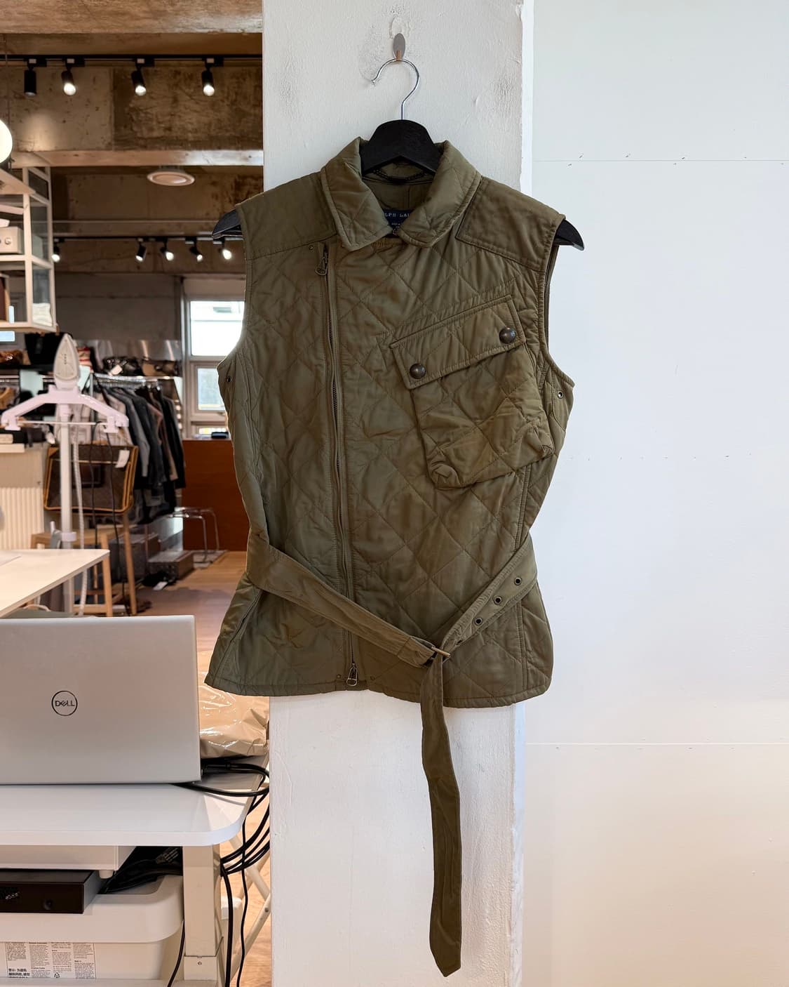 폴로 랄프로렌 카키 퀼팅 유틸리티 베스트 자켓  상품이미지2