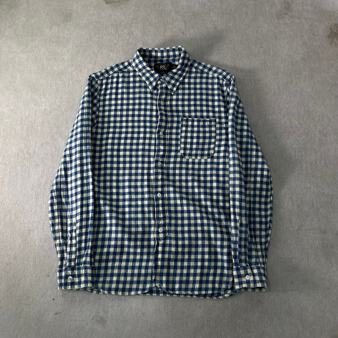 95 폴로랄프로렌 더블알엘 빈티지 체크 린넨 셔츠 상품이미지1