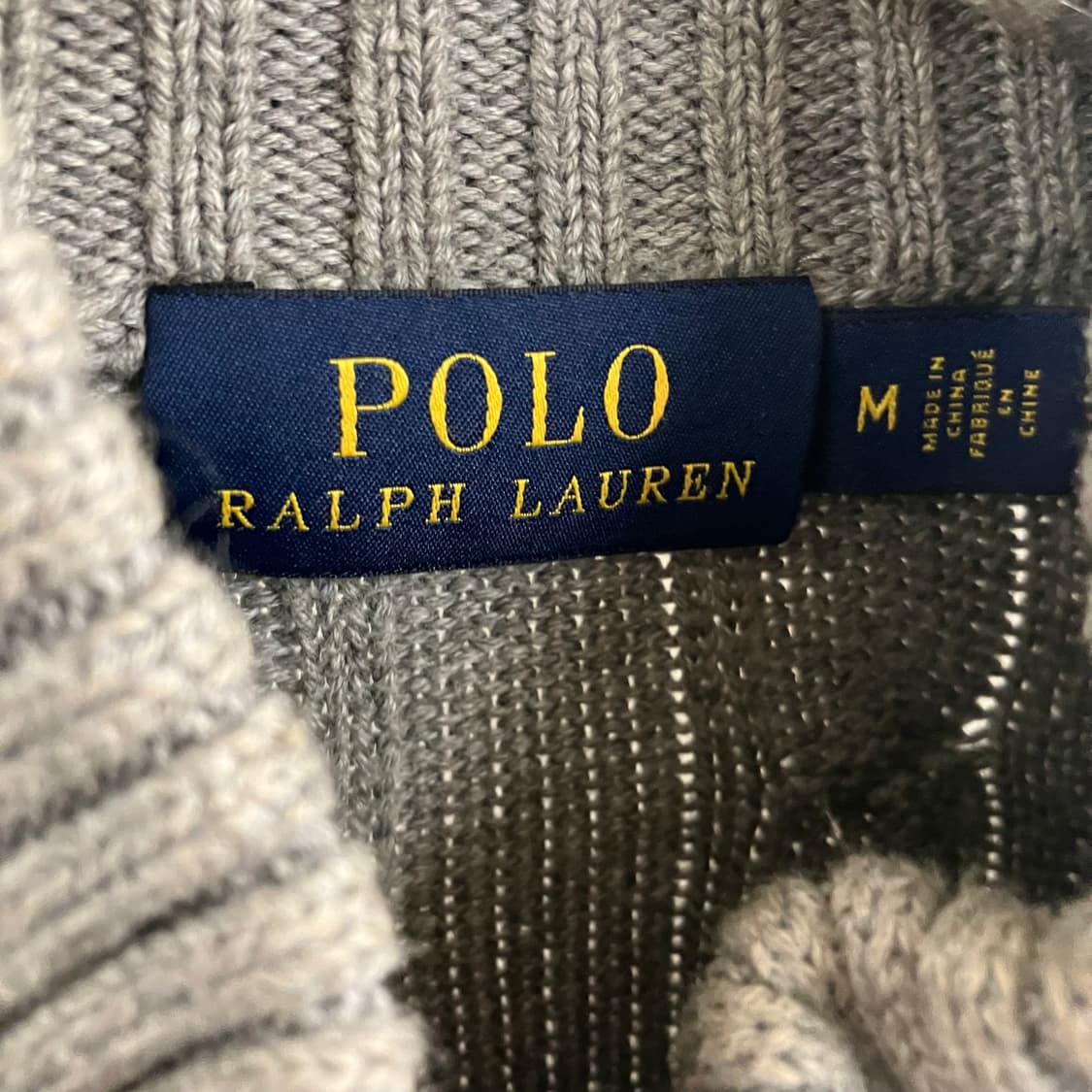 폴로 랄프로렌 그레이 케이블 니트 가디건 M 상품이미지3
