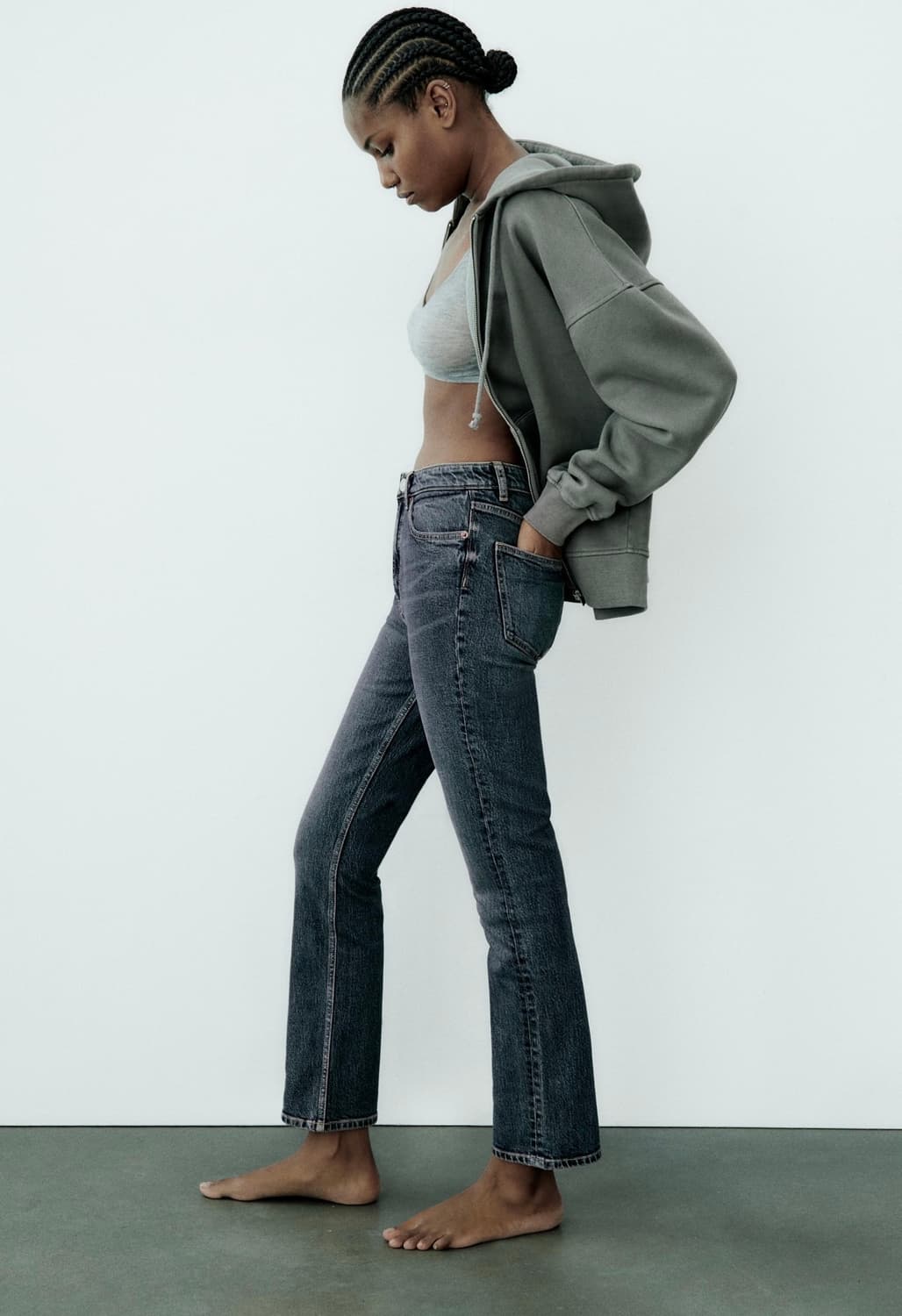 ZARA 자라 하이웨스트 앵클 데님 청바지 (텍있는 새상품/36사이즈) 상품이미지2