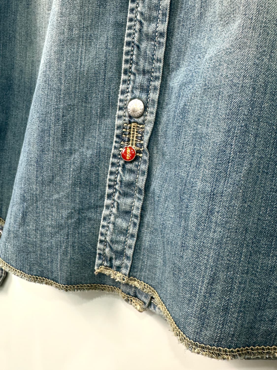 리바이스 빈티지 워싱 데님 웨스턴셔츠 M 상품이미지5