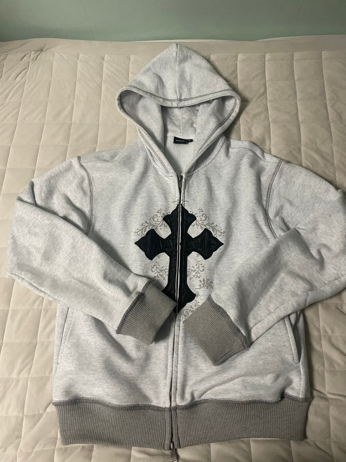 AKM CROS2 Zip-Up Hoodie (Gray) 상품이미지1