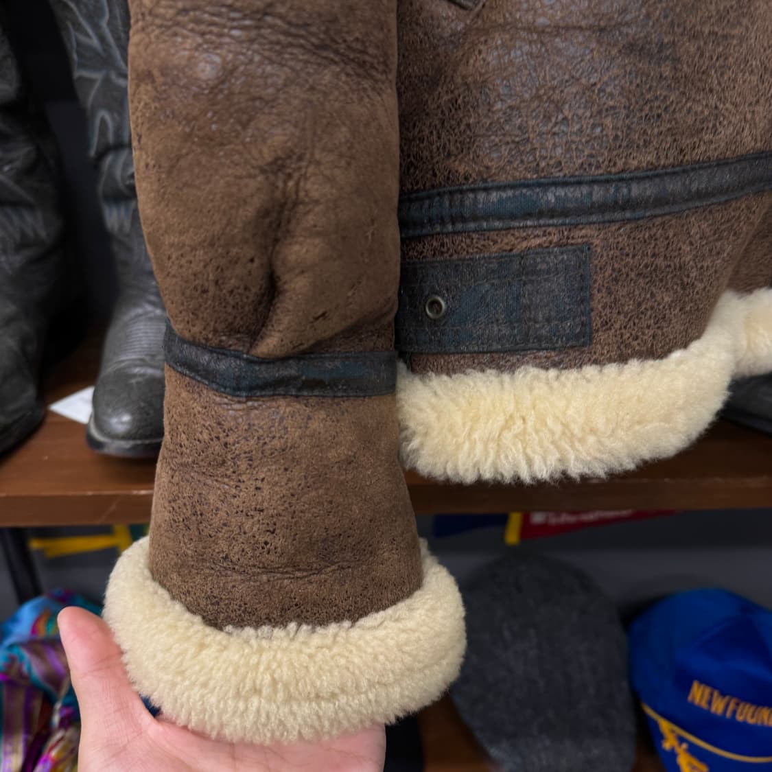 Vintage 리얼 양가죽 레더 빈티지 무스탕 B-3 쉽스킨 N138 상품이미지5