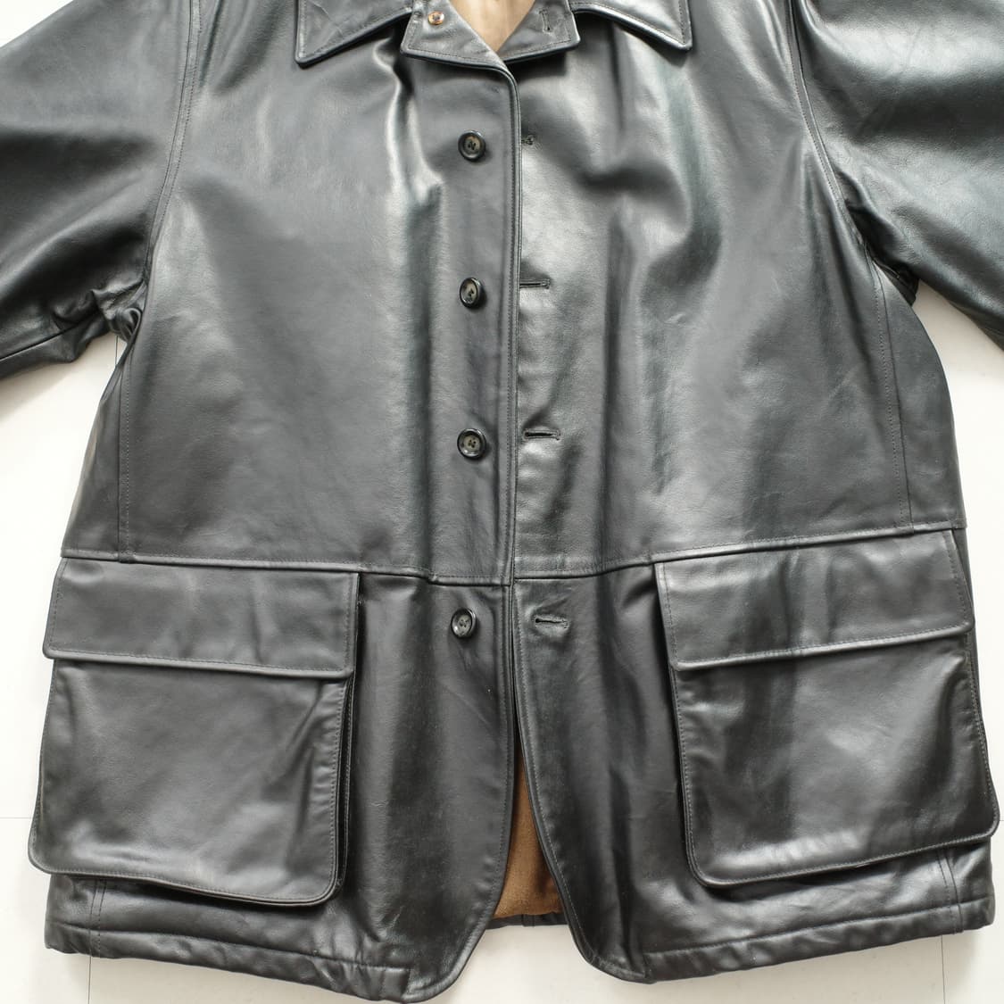 Armani 알마니 아르마니 가죽 레더 코트 상품이미지4