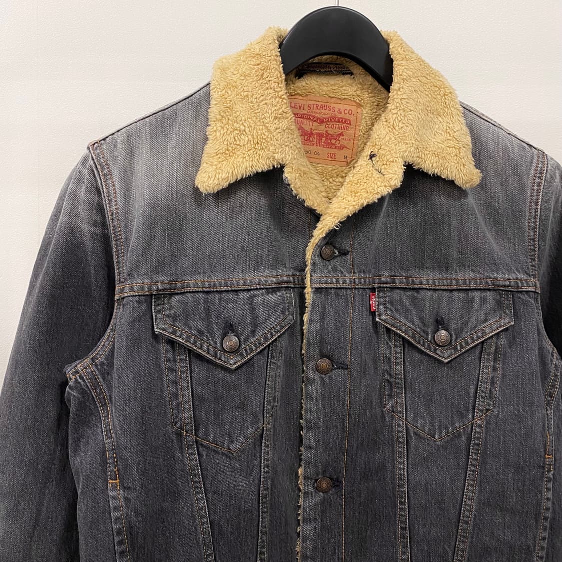 리바이스 흑청 쉐르파 트러커 데님 자켓 상품이미지3