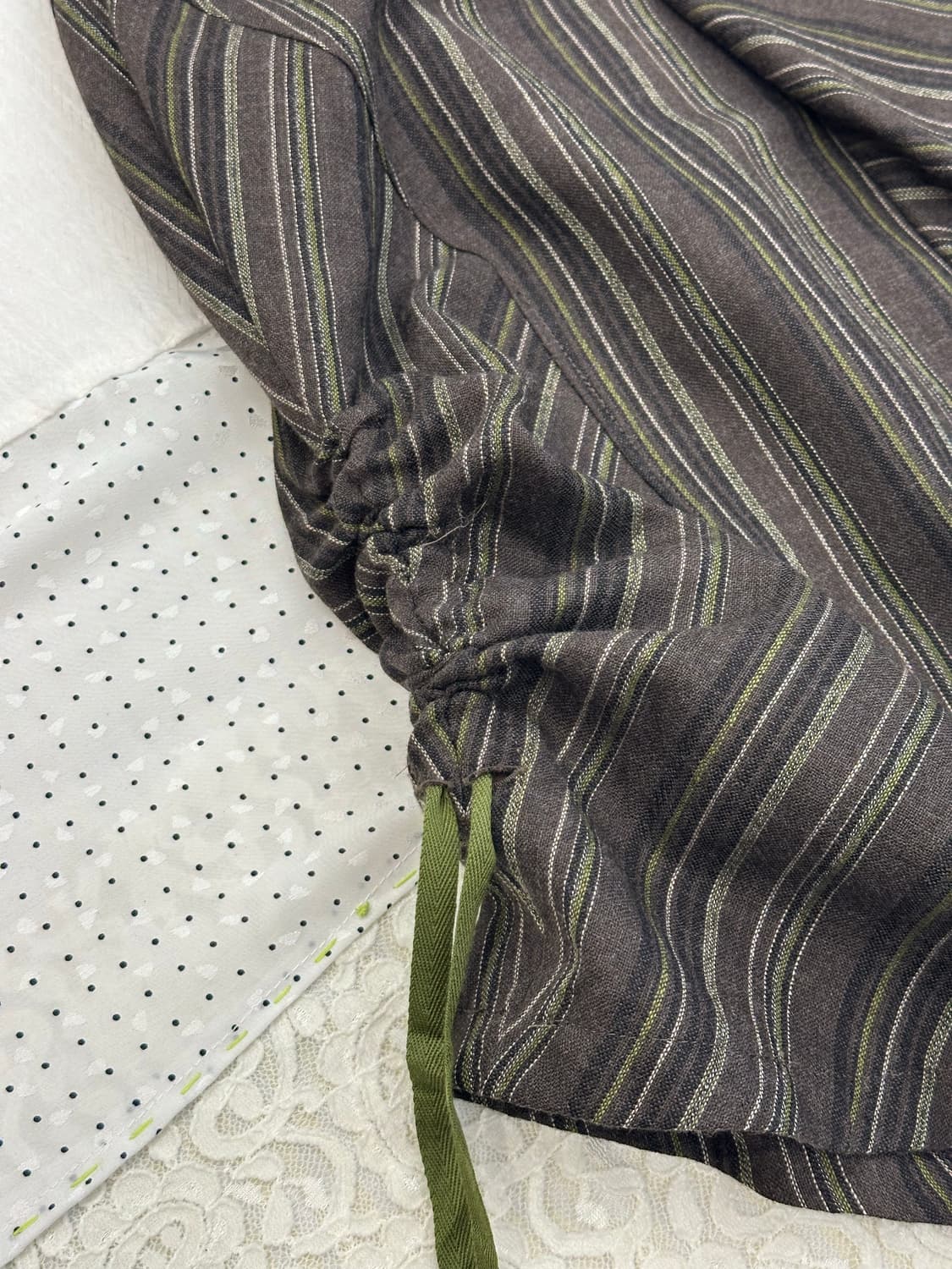 사이드 스트링 스트라이프 스커트  상품이미지6