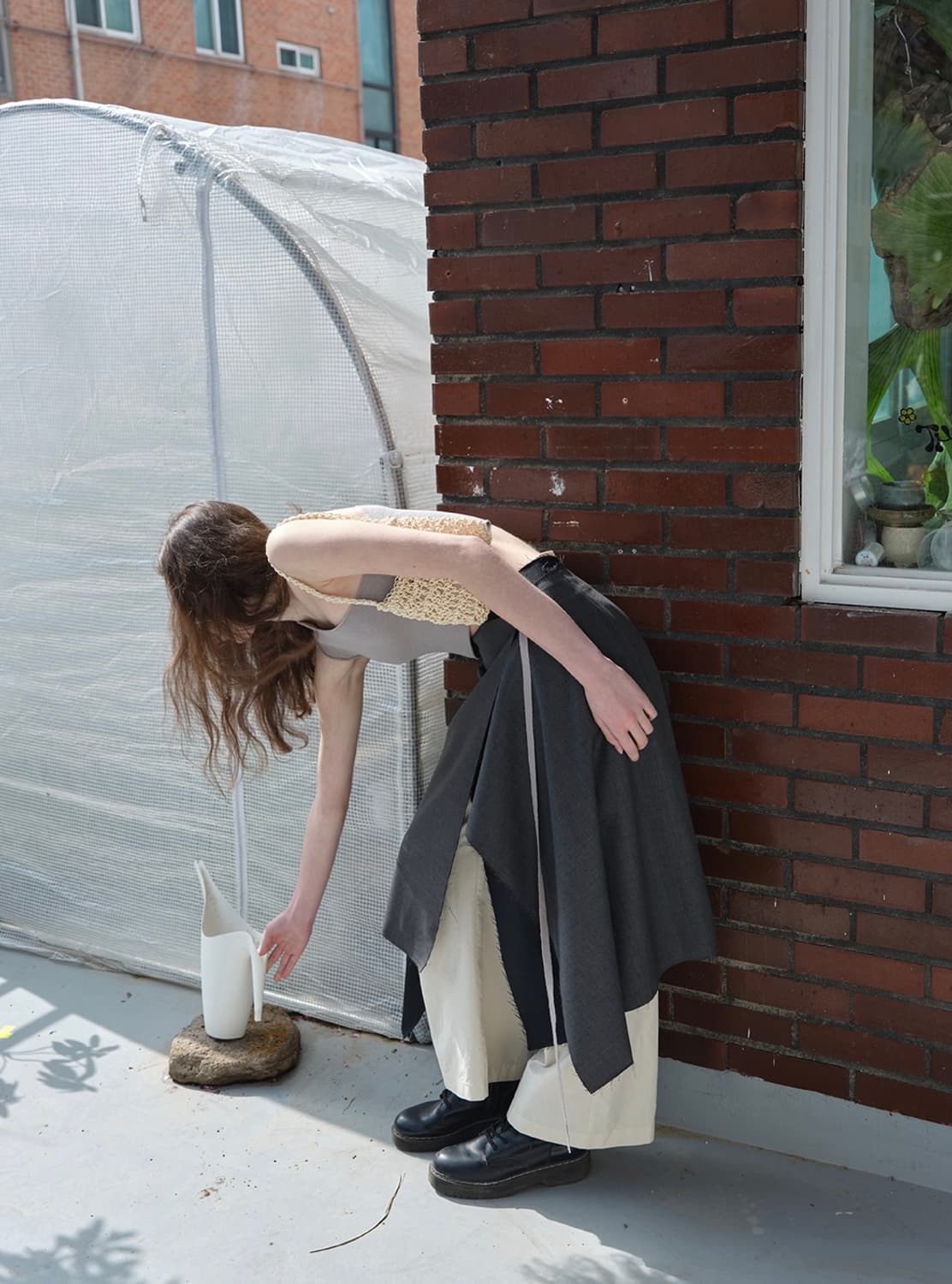 낫띵에브리띵 WOOL WRAP SKIRT IN GREY 상품이미지5