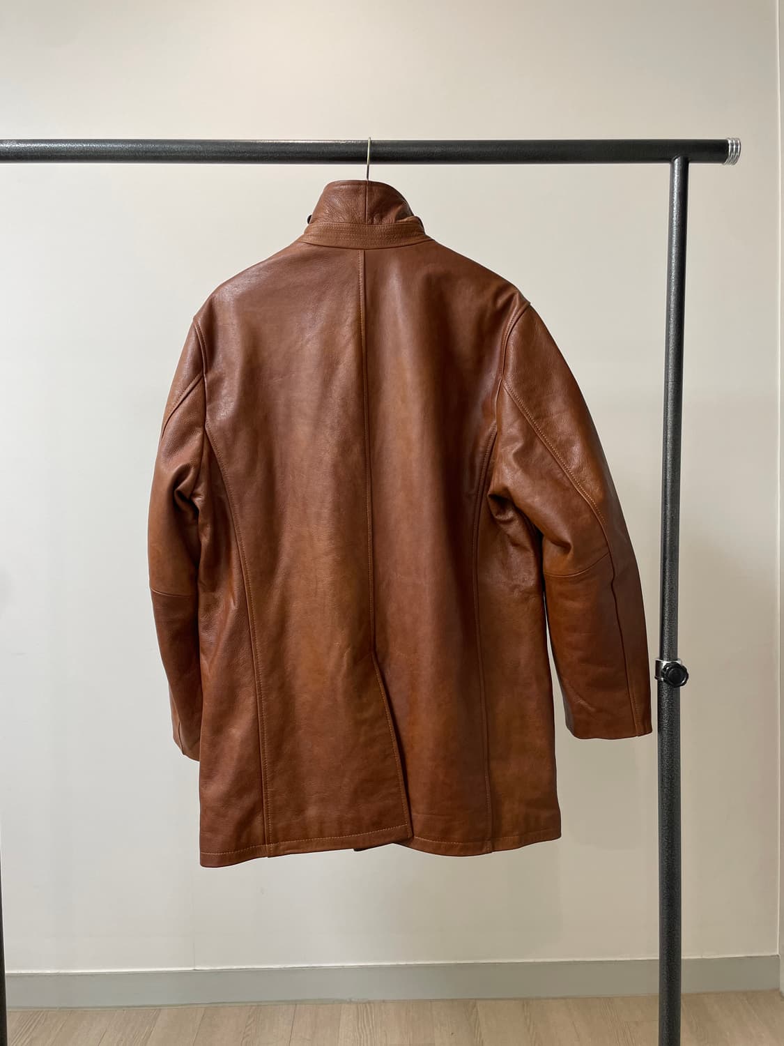 (103~105) Carphey 브라운 레더 피코트 자켓 상품이미지4