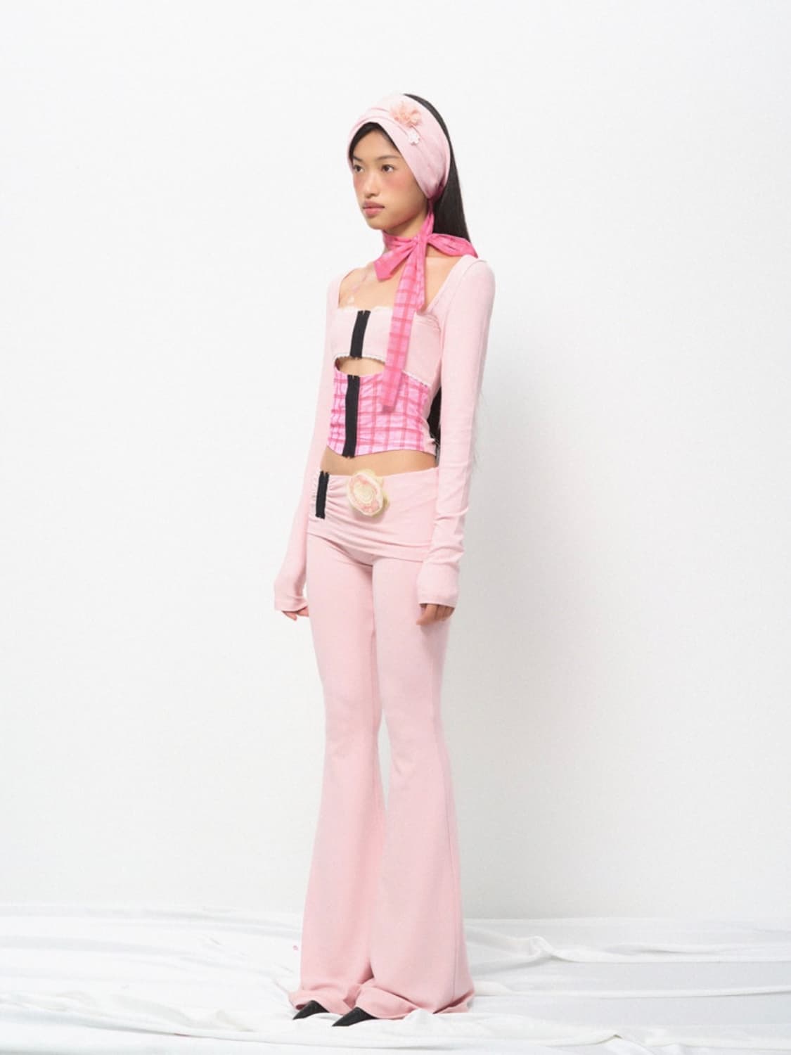 NEVER OFFEND LANGE 티셔츠 폴카 도트 레이스 set 상품이미지3