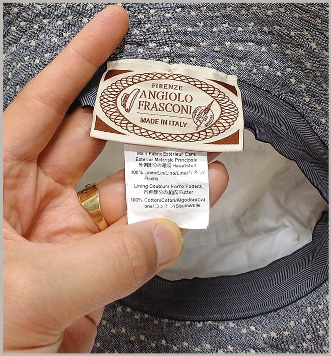 안죨로 프라스코니 이태리 여성 린넨 버킷햇 모자 J-739 상품이미지5