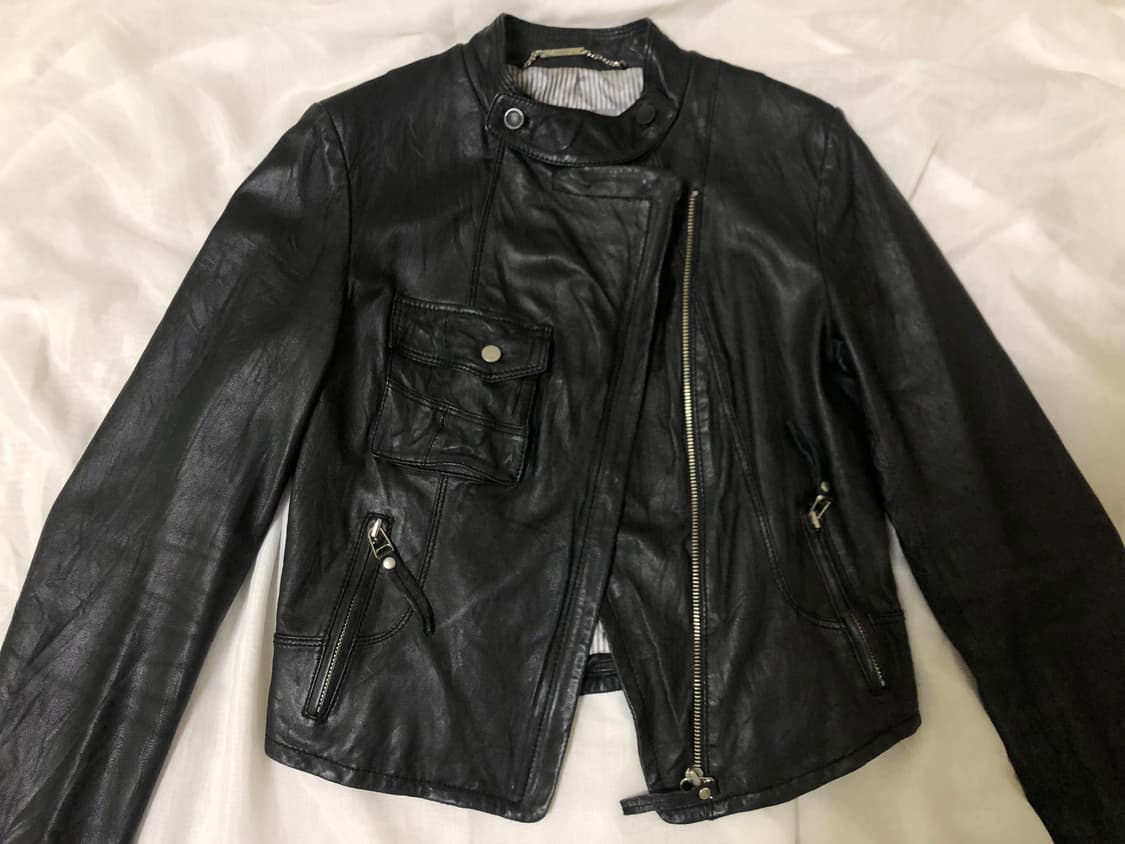 톰보이 빈티지 포켓 양가죽 가죽자켓 라이더자켓 상품이미지2