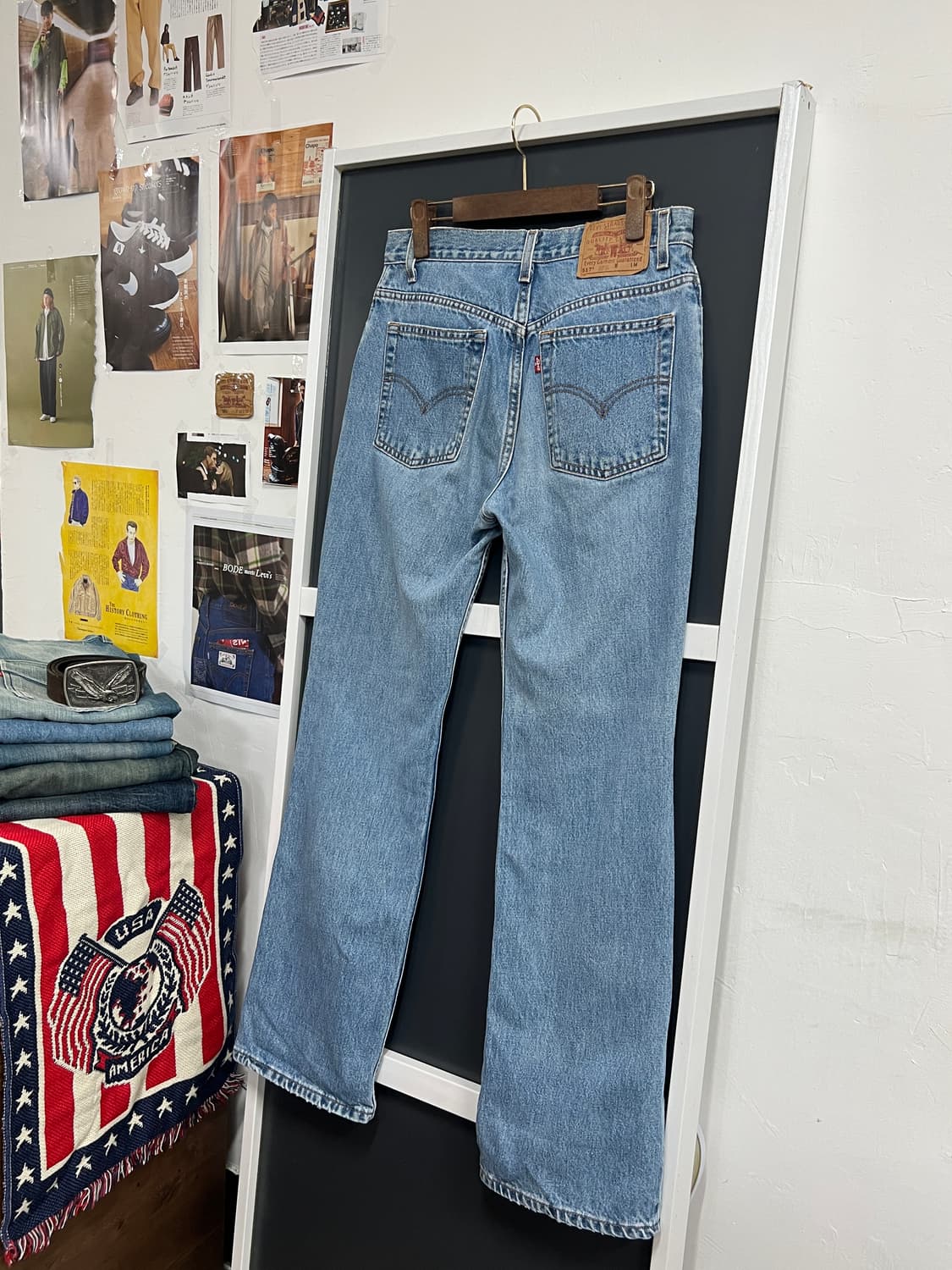 00s Levis 리바이스 517 부츠컷 연청 데님 팬츠  상품이미지1