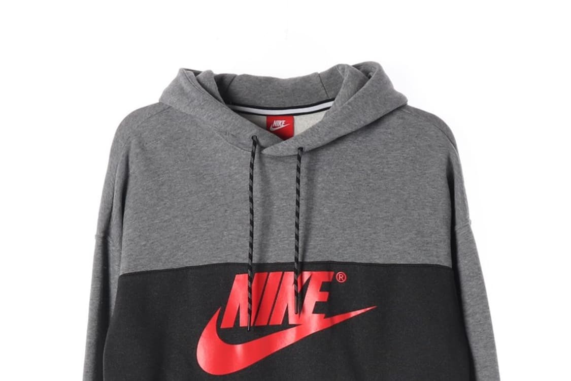 나이키 에어 빅로고 블랙 블록 기모 후드티 L 상품이미지3