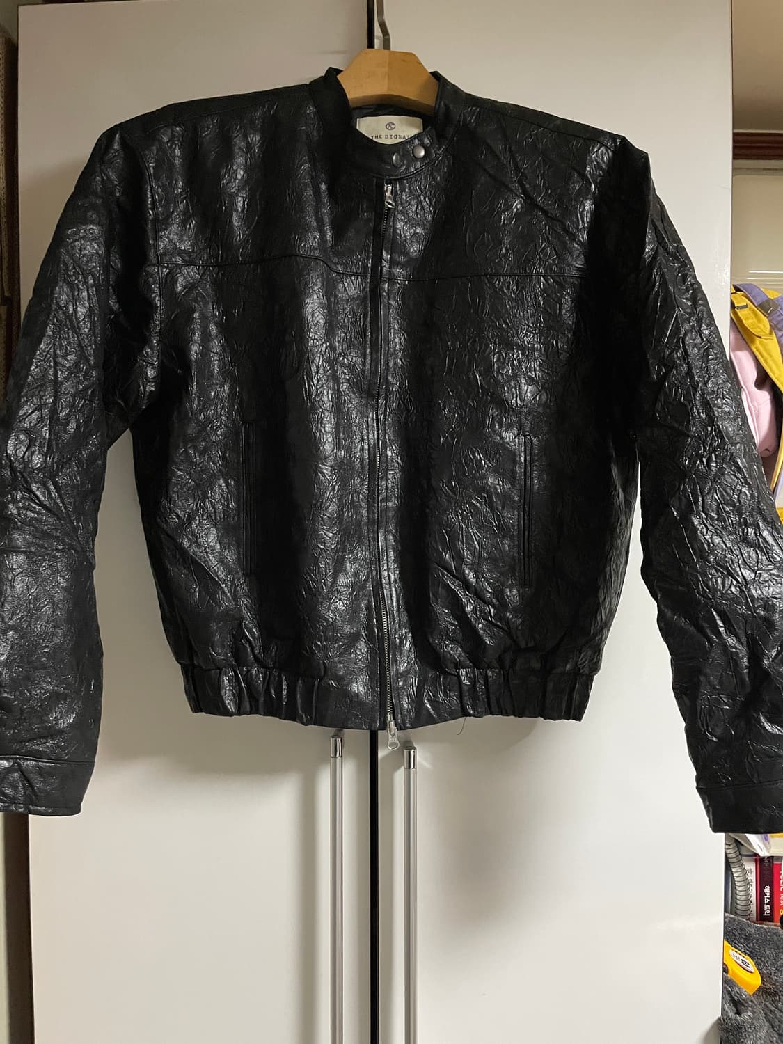 더 시그널 링클 레더 자켓 패딩버전 상품이미지1