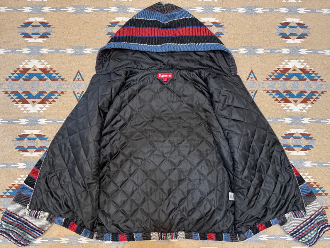 [M] 슈프림 우븐 스트라이프 후드 자켓 블랙 - 25ss 상품이미지7