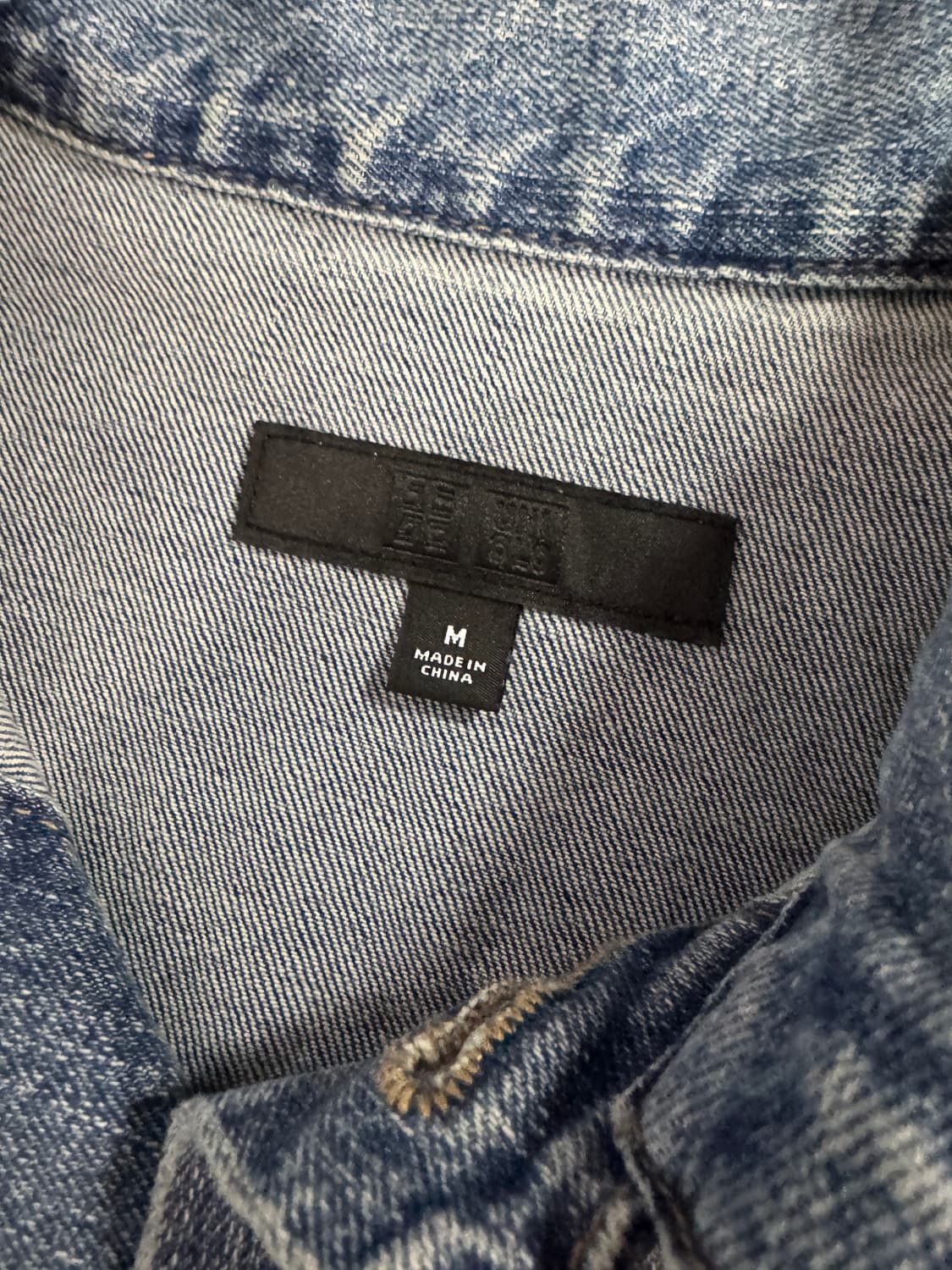 여성 유니클로 미니멀 워싱 데님 자켓 M 상품이미지3