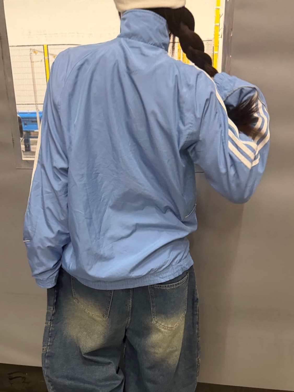 90s ADIDAS 올드스쿨 블루 윈드브레이커 jk 상품이미지4