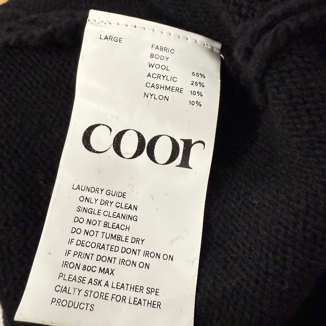 [정품/L] 쿠어 블랙 니트 카라 가디건 b16 상품이미지6