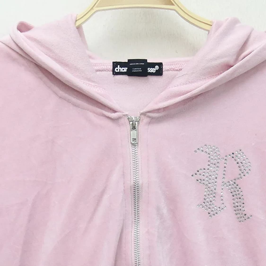 CHARLOTTE RUSSE 벨벳 크롭 가디건 60543 상품이미지3