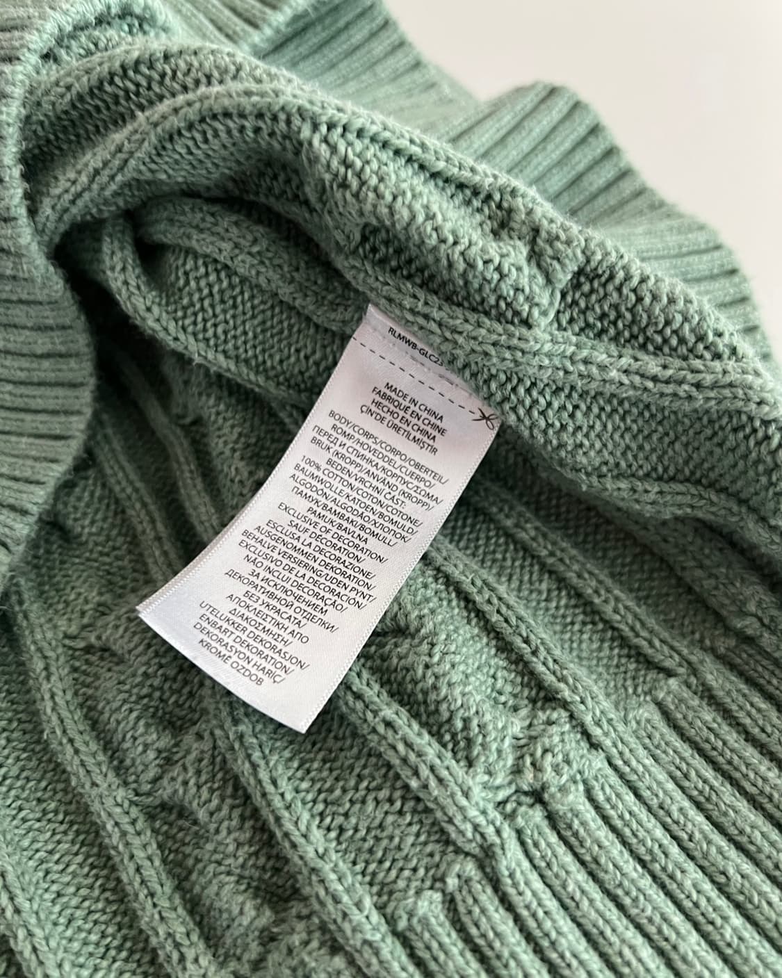 폴로 랄프로렌 케이블 라운드 니트 L 상품이미지5